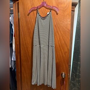 No Boundaries Black and White Striped Dress